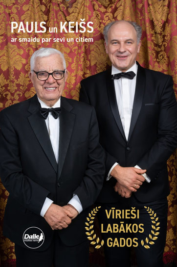 Meklēšanas rezultāta izrādes "PAULS un KEIŠS. VĪRIEŠI LABĀKOS GADOS. Ar smaidu par sevi un citiem." attels