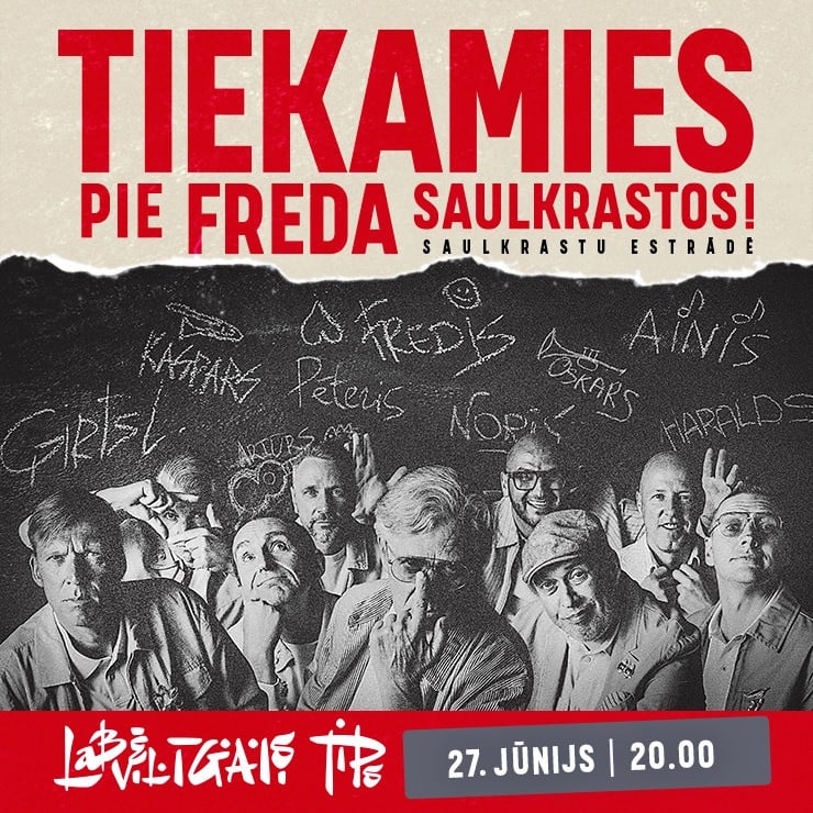 Izrādes "grupa Labvēlīgais Tips | TIEKAMIES pie FREDA Saulkrastos!" attels