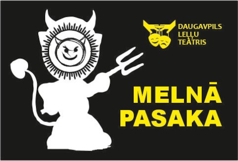 Izrādes "Melnā pasaka" attels