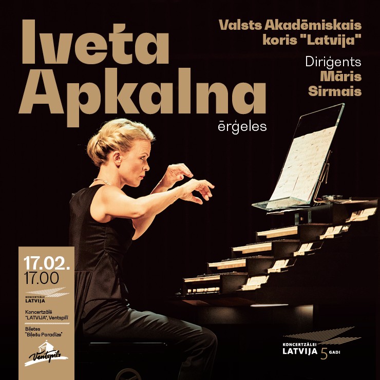 Izrādes "Iveta Apkalna, Valsts Akadēmiskais koris "Latvija" un Māris Sirmais" attels