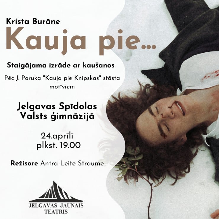 Izrādes "Kauja pie.../ Jelgavas Jaunais teātris/ Staigājama izrāde dažādās skolas telpās" attels