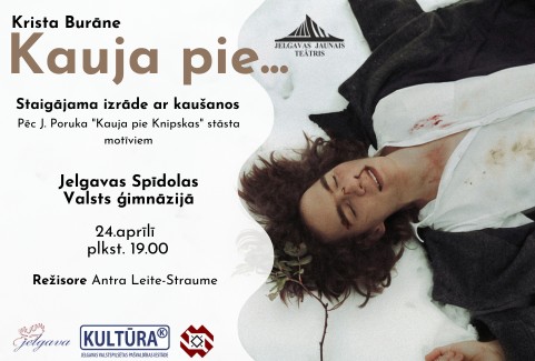 Izrādes "Kauja pie.../ Jelgavas Jaunais teātris/ Staigājama izrāde dažādās skolas telpās" attels