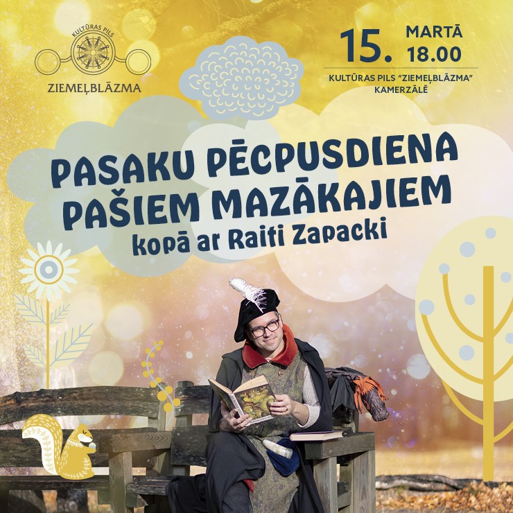 Izrādes "Pasaku pēcpusdiena pašiem mazākajiem kopā ar Raiti Zapacki" attels