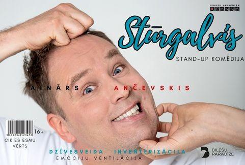 Izrādes "STŪRGALVIS - stand up komēdija ar Aināru Ančevski" attels