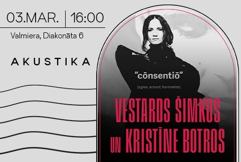 Izrādes "Vestards Šimkus un Kristīne Botros CŌNSENTIŌ" attels