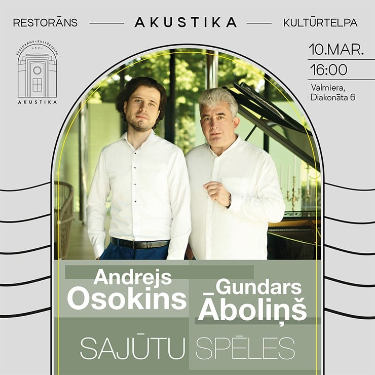 Izrādes "Andrejs Osokins un Gundars Āboliņš SAJŪTU SPĒLES" attels