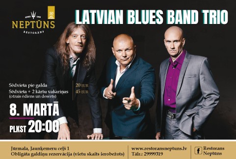 Image of the event "Blūza mūzikas vakariņas ar Latvian Blues Band Trio"