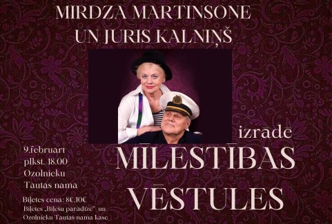Izrādes "Mirdza Martinsone un Juris Kalniņš izrādē MĪLESTĪBAS VĒSTULES" attels