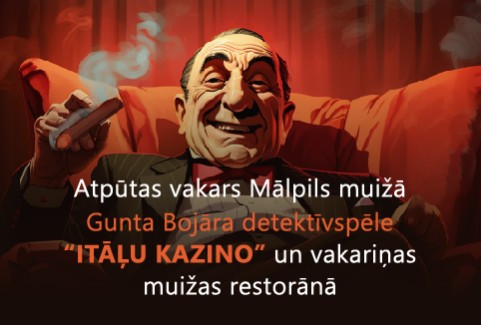 Izrādes "Atpūtas vakars Mālpils muižā" attels