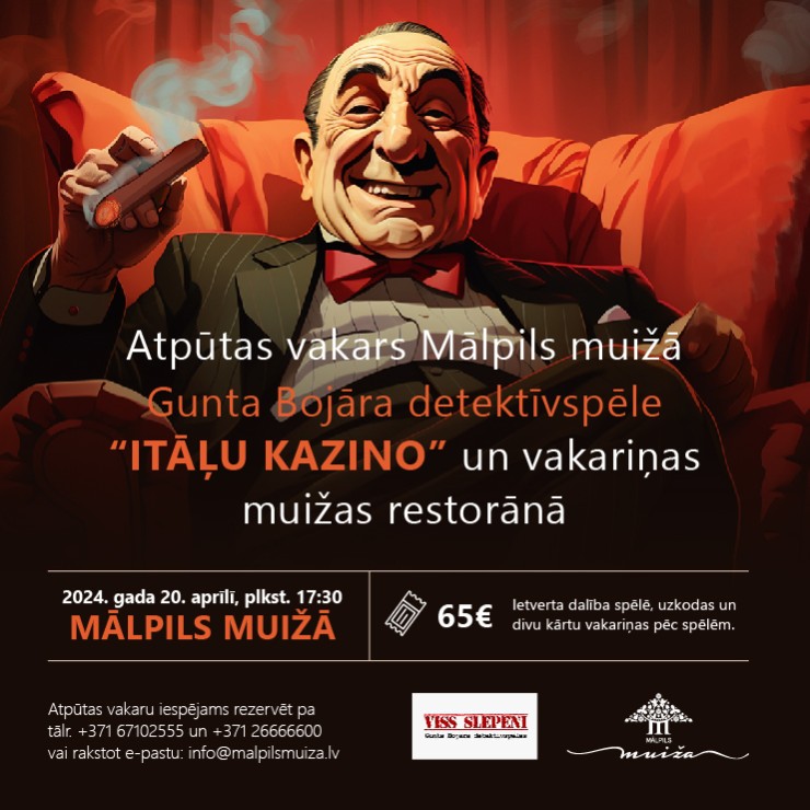 Izrādes "Atpūtas vakars Mālpils muižā" attels