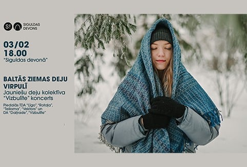 Izrādes "Baltās ziemas deju virpulī. Jauniešu deju kolektīva VIZBULĪTE koncerts" attels
