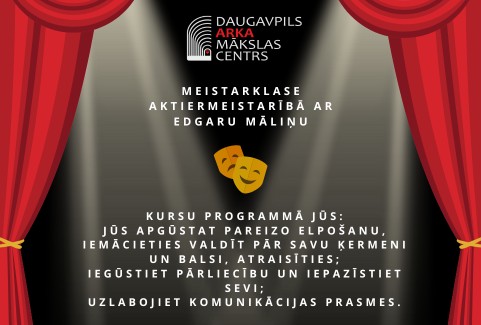 Izrādes "Meistarklase aktiermeistarībā ar Edgaru Māliņu" attels