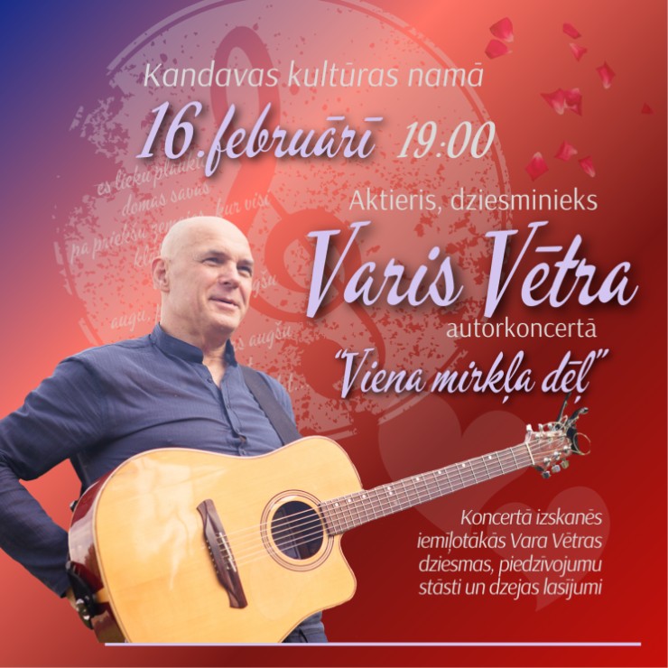 Izrādes "Aktieris, dziesminieks VARIS VĒTRA autorkoncertā “Viena mirkļa dēļ”" attels