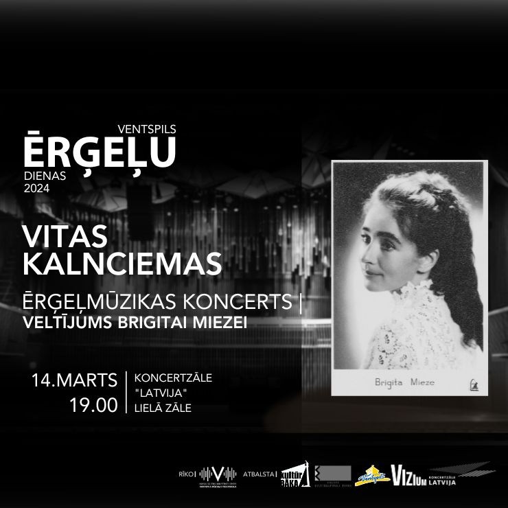 Izrādes "Ventspils ērģeļu dienas 2024. VITAS KALNCIEMAS ērģeļmūzikas koncerts / Veltījums Brigitai Miezei" attels