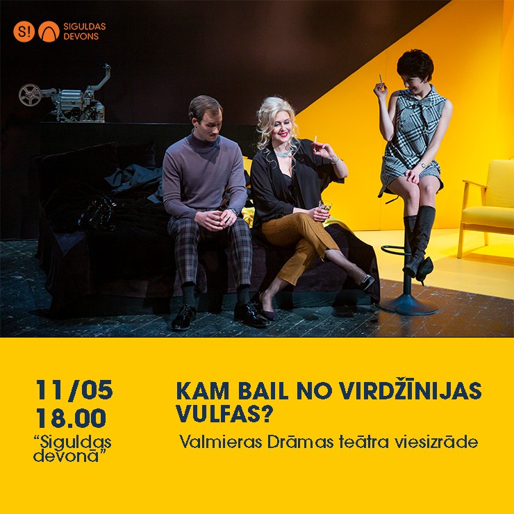 Izrādes "Valmieras teātra izrāde / Kam bail no Virdžīnijas Vulfas" attels
