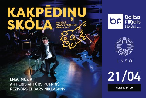 Izrādes "KAĶPĒDIŅU SKOLA | LNSO muzikālā pasaka ģimenēm un bērniem (5-9)" attels