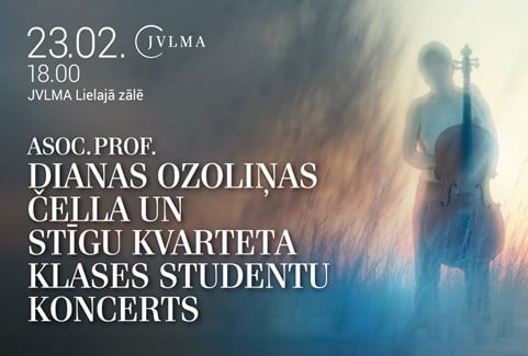 Izrādes "Asoc. prof. Dianas Ozoliņas čella un stīgu kvarteta klases studentu koncerts" attels