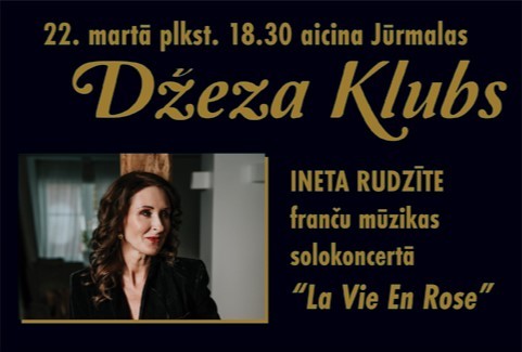 Izrādes "Ineta Rudzīte franču mūzikas solokoncertā "La Vie En Rose"" attels