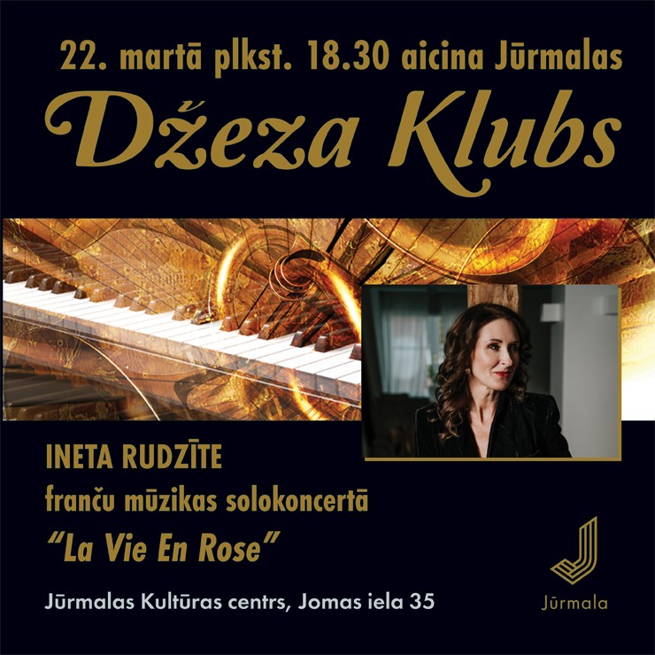 Izrādes "Ineta Rudzīte franču mūzikas solokoncertā "La Vie En Rose"" attels