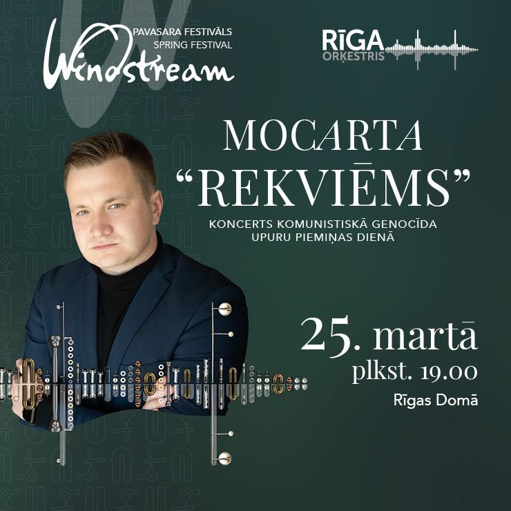 Изображение спектакля "WINDSTREAM / MOCARTA REKVIĒMS. Orķestris “Rīga” un Jurģis Cābulis"