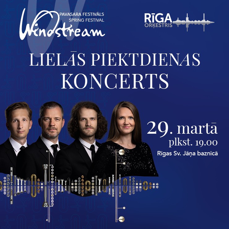 Izrādes "WINDSTREAM / LIELĀS PIEKTDIENAS KONCERTS. Orķestris “Rīga” un Rīgas Saksofonu kvartets" attels