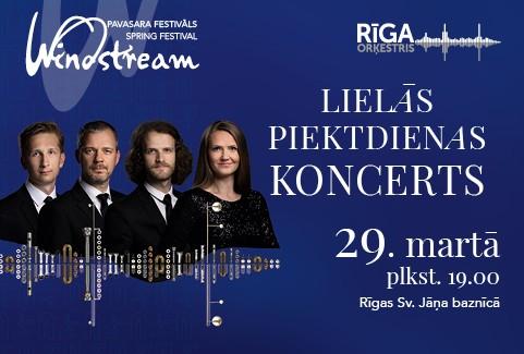 Изображение спектакля "WINDSTREAM / LIELĀS PIEKTDIENAS KONCERTS. Orķestris “Rīga” un Rīgas Saksofonu kvartets"