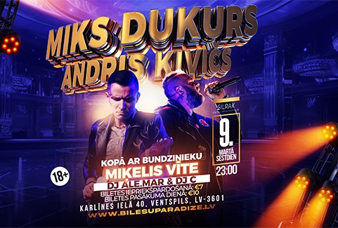 Izrādes "Miks Dukurs, Andris Kivičs x Silrak - Budzinieks: Miķelis Vīte , DJ ALE.MAR & DJ C" attels