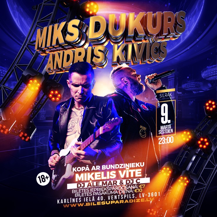 Izrādes "Miks Dukurs, Andris Kivičs x Silrak - Budzinieks: Miķelis Vīte , DJ ALE.MAR & DJ C" attels