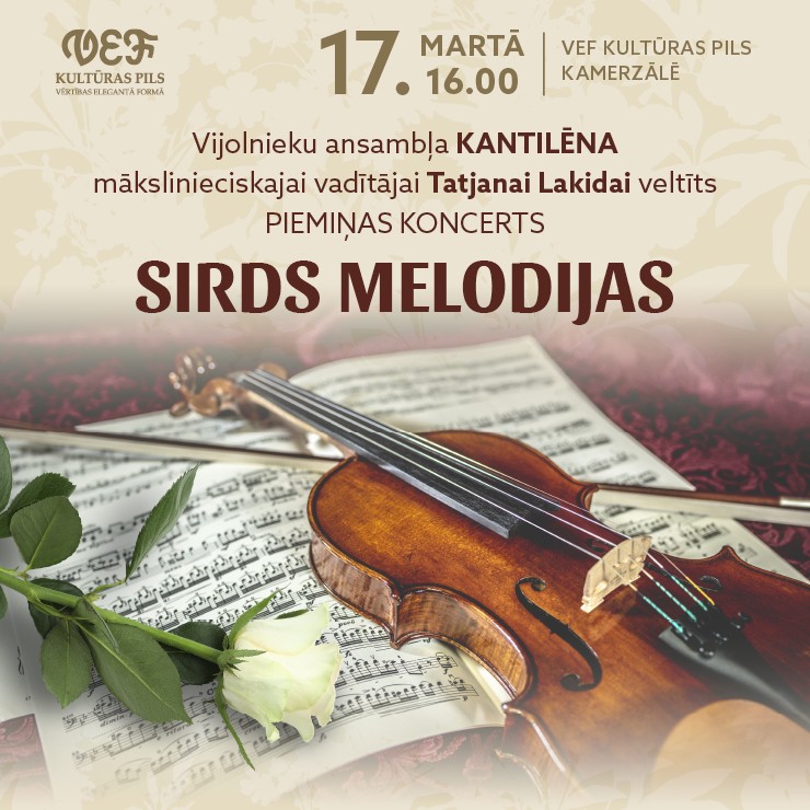 Izrādes "Vijolnieku ansambļa KANTILĒNA koncerts SIRDS MELODIJAS" attels