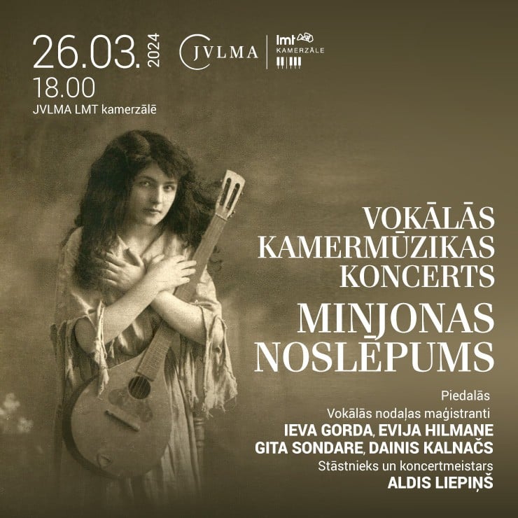 Izrādes "Vokālās kamermūzikas koncerts MINJONAS NOSLĒPUMS" attels
