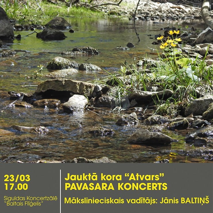 Izrādes "PAVASARA KONCERTS | jauktais koris ATVARS, mākslinieciskais vadītājs JĀNIS BALTIŅŠ" attels