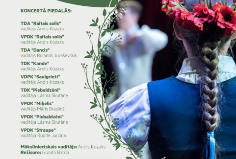 Izrādes "Tautas deju koncerts / Deju pinu vainagā. Pavasara vakarā" attels