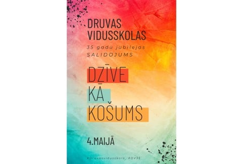 Izrādes "Druvas vidusskolas 35 gadu jubilejas salidojums "DZĪVE KĀ KOŠUMS"" attels