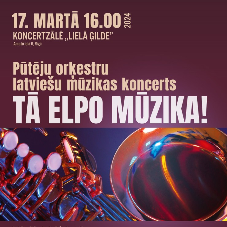 Izrādes "Pūtēju orķestru latviešu mūzikas koncerts TĀ ELPO MŪZIKA!" attels