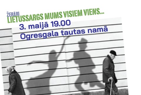 Izrādes "Muzikāli humoristiska programma LIETUSSARGS MUMS VISIEM VIENS" attels