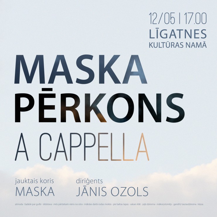 Izrādes "MASKA. PĒRKONS. A cappella" attels