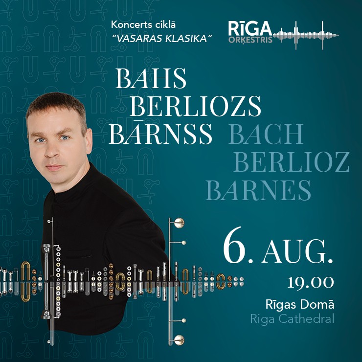 Изображение спектакля "BAHS. BERLIOZS. BĀRNSS. Vasaras klasika. Orķestris Rīga"