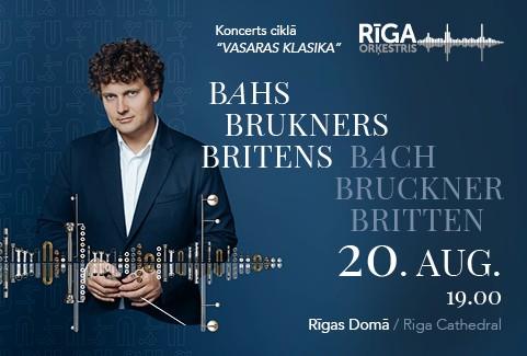 Izrādes "BAHS. BRUKNERS. BRITENS. Vasaras klasika. Orķestris Rīga un Jānis Liepiņš" attels