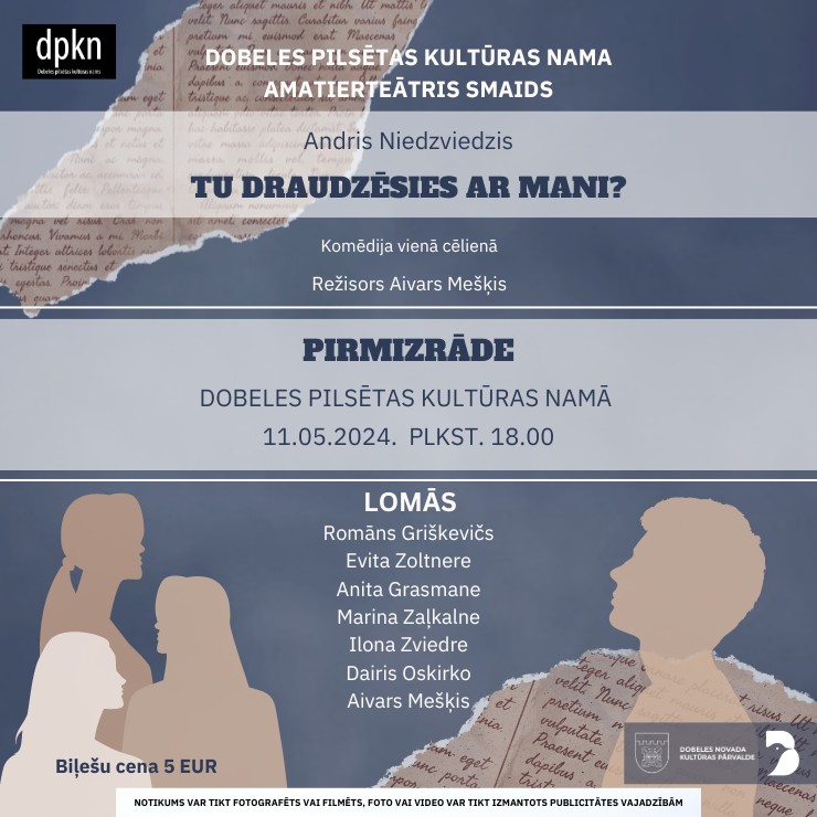 Izrādes "TU DRAUDZĒSIES AR MANI? | komēdija vienā cēlienā" attels