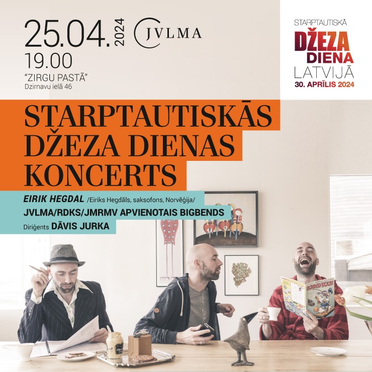 Izrādes "JVLMA/RDKS/JMRMV bigbends un saksofonists Eirik Hegdal" attels