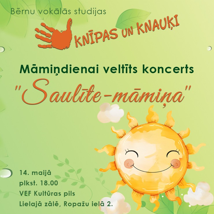 Izrādes "Bērnu vokālās studijas "Knīpas un knauķi" Māmiņdienai veltīts koncerts SAULĪTE - MĀMIŅA" attels