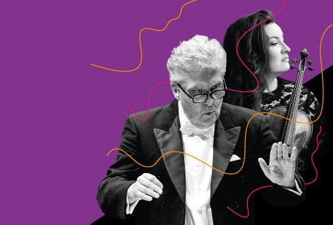 Izrādes "LNSO, SANTA VIŽINE UN MAESTRO SINAISKIS" attels