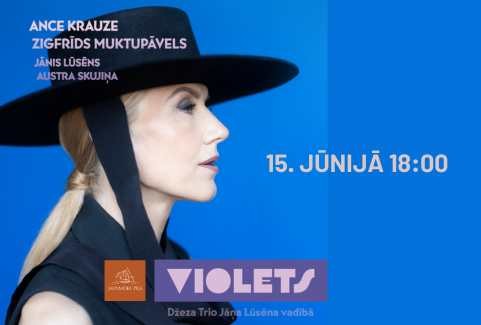 Izrādes "Ance Krauze, Zigfrīds Muktupāvels, Jānis Lūsēns | koncertprogramma "VIOLETS"" attels