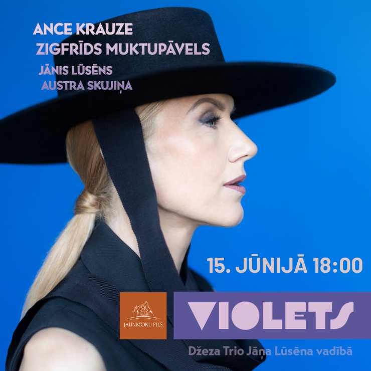 Izrādes "Ance Krauze, Zigfrīds Muktupāvels, Jānis Lūsēns | koncertprogramma "VIOLETS"" attels