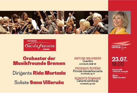 Izrādes "Orchester der Musikfreunde Bremen, Sana Villeruša un Rida Murtada" attels