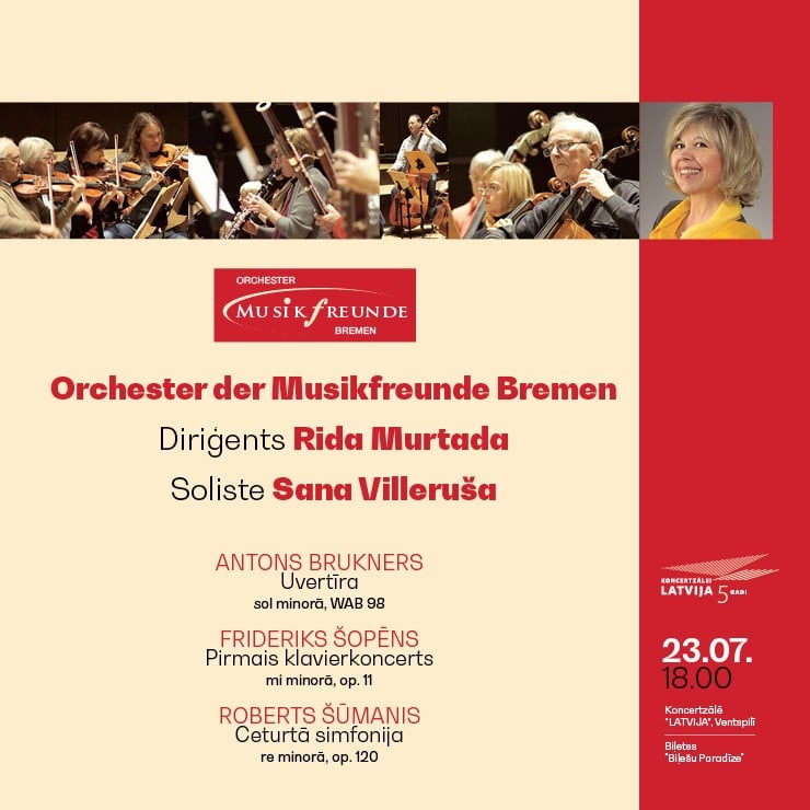 Izrādes "Orchester der Musikfreunde Bremen, Sana Villeruša un Rida Murtada" attels