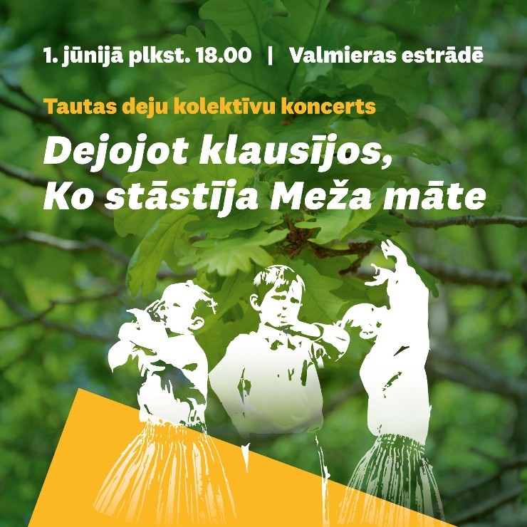 Izrādes "Tautas deju kolektīvu koncerts “Dejojot klausījos, ko stāstīja Meža māte”" attels
