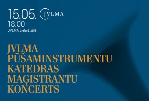 Izrādes "JVLMA Pūšaminstrumentu katedras maģistrantu koncerts" attels