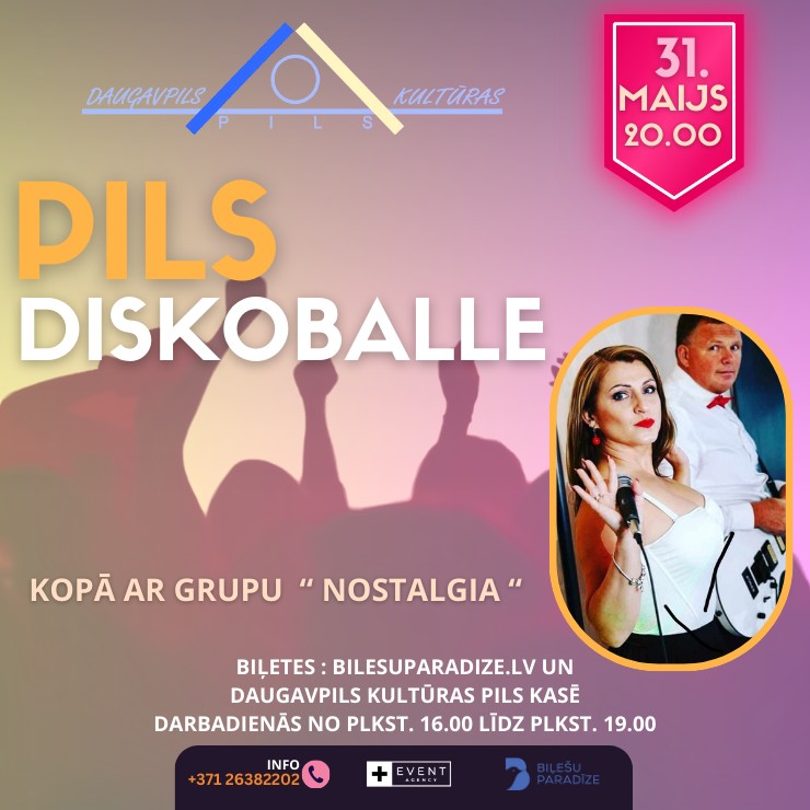 Изображение спектакля "PILS DISKOBALLE kopā ar grupu Nostalgia"