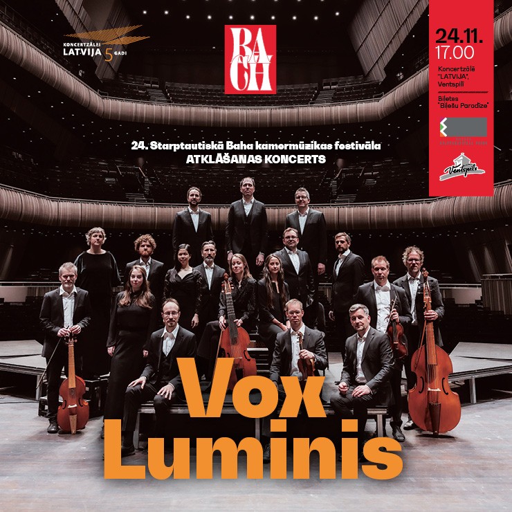 Izrādes "Vox Luminis. 24. Starptautiskā Baha kamermūzikas festivāla Atklāšanas koncerts" attels